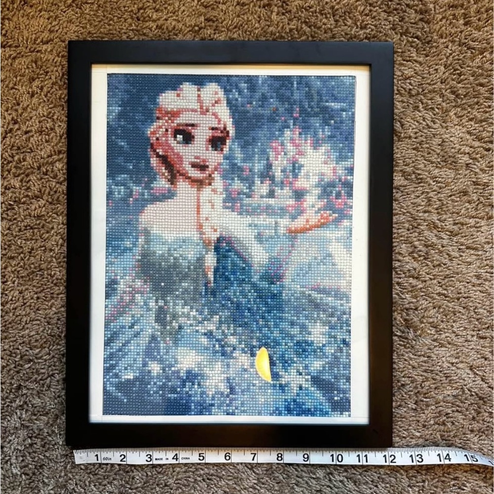 Framed Frozen Elsa Diamond Art
